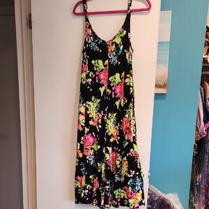 Torrid  Plus Size Black Crop Jumpsuit/romper with Vibrant Floral Design